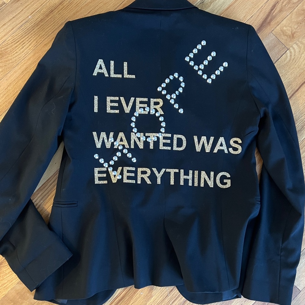 Hipchik Couture Blazer with decorative back